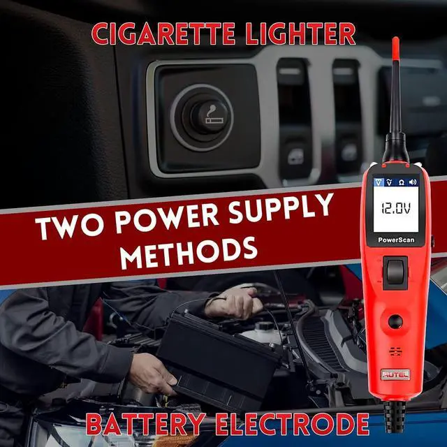 Alt view image 5 of 7 - Autel PowerScan PS100 Circuit Tester, Universal 12V 24V Automotive Power Circuit Probe Kit with 20ft Extension Cable, AC/DC/Continuity/Probe/Signal Test, Activate Component Electrical System Tool