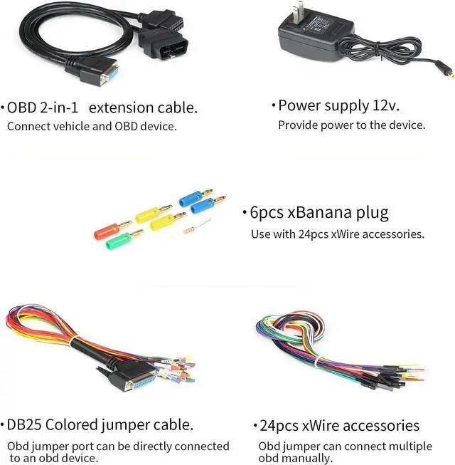 Alt view image 6 of 7 - Godiag GT100+ OBDII Breakout Box, Advanced OBD and CAN Protocol Detector for ECU Bench Testing and Car Diagnostics