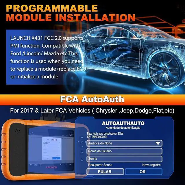 Alt view image 5 of 7 - LAUNCH X431 Creader Elite 2.0 FGC OBD2 Scanner, Bi-Directional Scan Scanner for Ford, GM, Chrysler, All Fr ee Reset Full System Diagnostic Scanner, AUTOVIN, Online Feedback, Lifetime Free Update