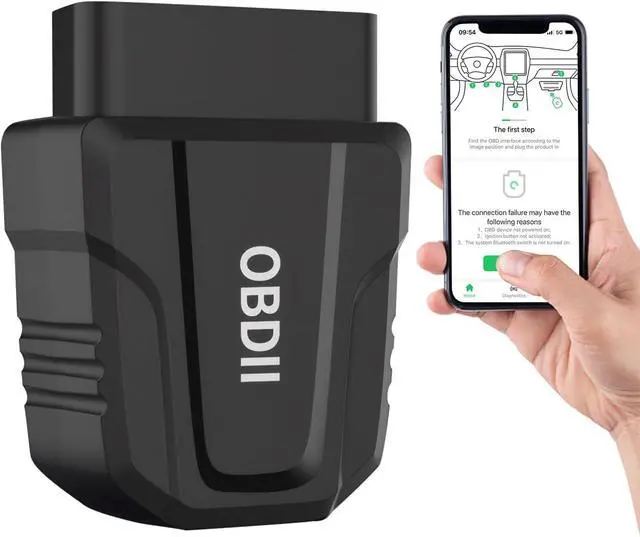 OBD 2 Bluetooth Support Francais Diagnostic Auto Outils Système Moteur Electronique OBD- II Scanner Code Lecteur Balayage Outil Compatible Avec Android Windows, Adapté Pour Nombreuses Voitures