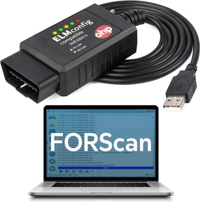 Main image of OHP FORScan ELM327-based OBD2 to USB Diagnostic Scan Tool with MS-Can/HS-Can Switch for Ford Lincoln Mazda Mercury Vehicles
