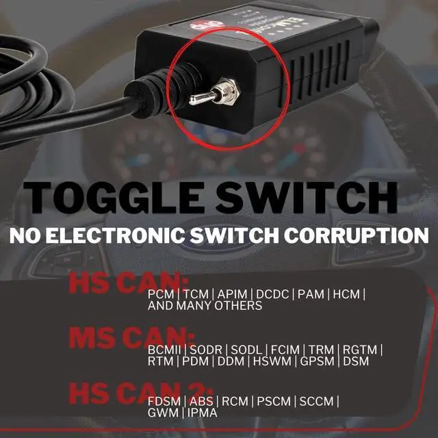Alt view image 7 of 7 - OHP FORScan ELM327-based OBD2 to USB Diagnostic Scan Tool with MS-Can/HS-Can Switch for Ford Lincoln Mazda Mercury Vehicles