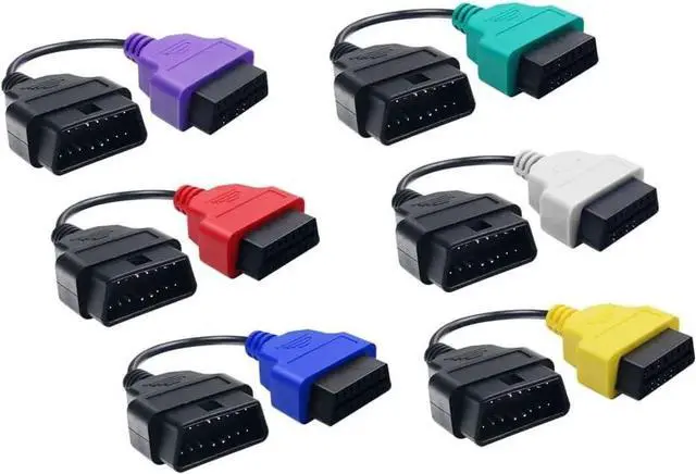 Alt view image 6 of 6 - OBD2 Adapter 6PCS for MultiECUScan Adapter Cable 6 Colors Adapter Cable OBD2 Diagnostic ECU Scan Tool Replacement for Fiat for Lancia