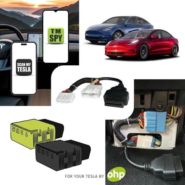 Alt view image 2 of 7 - OHP Tesla Model 3 Model Y Custom Build OBD2 Harness Adapter for Full Diagnostics - Compatible with OBDLink/Veepeak Scanners & ScanMyTesla App
