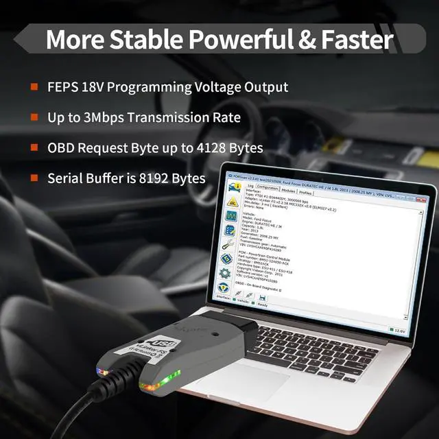 Alt view image 3 of 7 - V-gate vLinker FS USB FORScan OBD2 Adapter for HS/MS-CAN Auto Switch, Wire OBD2 USB FORScan Adapter Code Readers & Scanner Diagnostic Tools