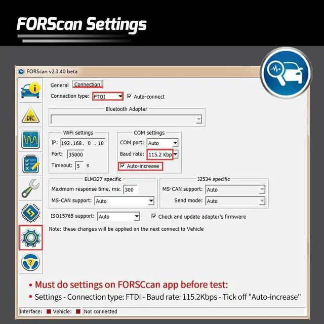 Alt view image 5 of 7 - Vgate vLinker FS OBD2 USB Adapter for FORS-can HS/MS-CAN Auto Switch