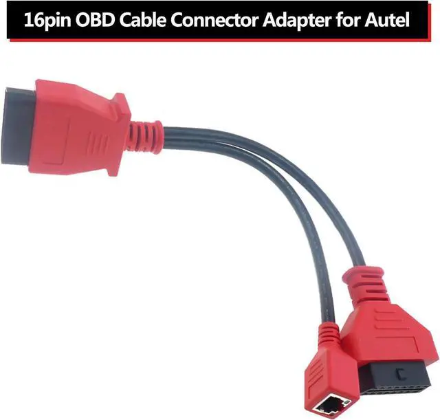 Alt view image 3 of 7 - OBD2 Cable Connector for Autel MaxiSYS Pro MS908P Scanner Adapter, Programming Cable for BMW, 16Pin OBD II Adapter Connector Cable Scan Tool