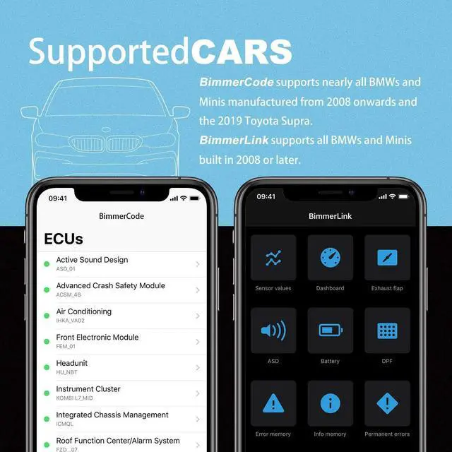 Alt view image 4 of 7 - Vgate vLinker BM Plus Bluetooth BLE OBD2 Scanner for BMW/Mini, Works with iPhone & Android Unlock Car Hidden Features in BimmerCode, OBD II Diagnostic Tool