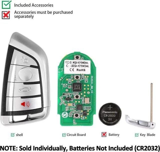 Alt view image 6 of 6 - Autel MaxiIM Ikey, IKEYBW004AL, Programmable Smart Universal Key Replacement, 4pcs, OE-Quality Key Fob for BMW, IMMO Learning, Dual-Band, Work with KM100 XP400PRO XP200 for IM508S IM608 PRO
