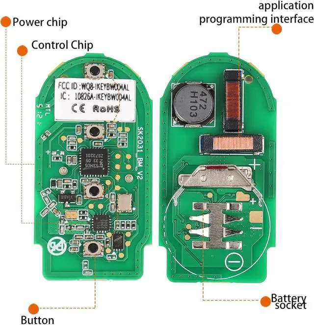 Alt view image 5 of 6 - Autel MaxiIM Ikey, IKEYBW004AL, Programmable Smart Universal Key Replacement, 4pcs, OE-Quality Key Fob for BMW, IMMO Learning, Dual-Band, Work with KM100 XP400PRO XP200 for IM508S IM608 PRO