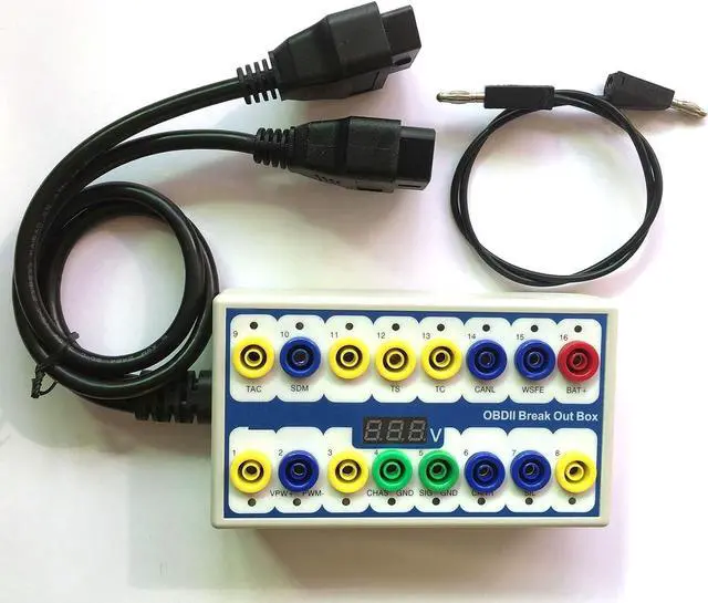 Main image of OBD Detector Breakout Box CAN Data Line Signal,Car Fault Diagnostic Scan Tool White