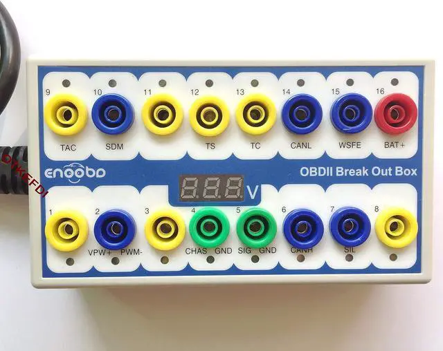 Alt view image 2 of 7 - OBD Detector Breakout Box CAN Data Line Signal,Car Fault Diagnostic Scan Tool White