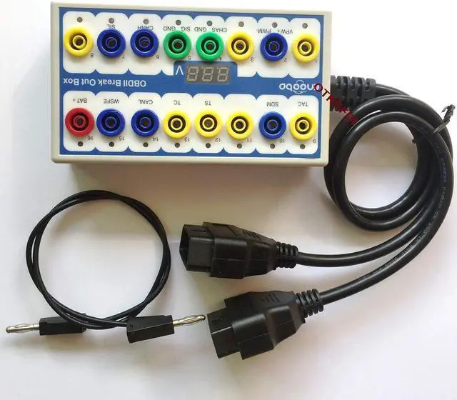 Alt view image 4 of 7 - OBD Detector Breakout Box CAN Data Line Signal,Car Fault Diagnostic Scan Tool White