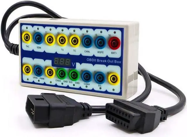 Alt view image 2 of 7 - OBDII Diagnosis Scan Tool Protocol Detector  Break Out Box OBD Diagnostic Tool OBD line Signal Text car Fault Diagnostic Tool