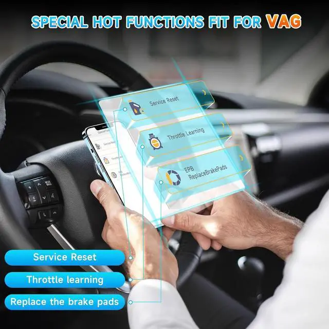 Alt view image 5 of 7 - ANCEL BD500 Bluetooth Diagnostic Scan Tool for VW Audi Seat Skoda Diagnosis, Full Systems Volkswagen OBD2 Scanner Vag Car Code Reader with Battery Check EPB Reset for iPhone, iPad & Android