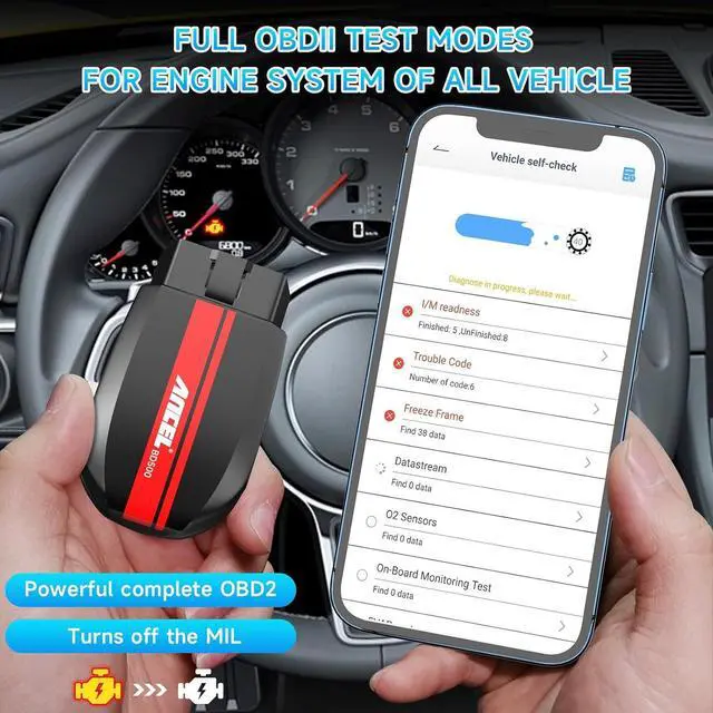 Alt view image 3 of 7 - ANCEL BD500 Bluetooth Diagnostic Scan Tool for VW Audi Seat Skoda Diagnosis, Full Systems Volkswagen OBD2 Scanner Vag Car Code Reader with Battery Check EPB Reset for iPhone, iPad & Android