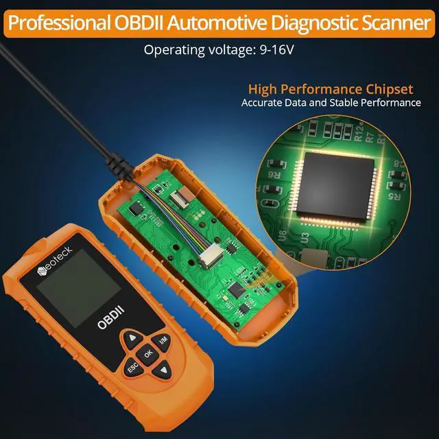 Alt view image 3 of 7 - Neoteck 9 Protocols OBD II Scanner with Color Screen Car Code Diagnostic Scanner for VIN/CID/CVN/EVAP/Engine Fault Check Multilingual OBD2 Scanner Code Reader Supports Vehicles with OBDII/EOBD