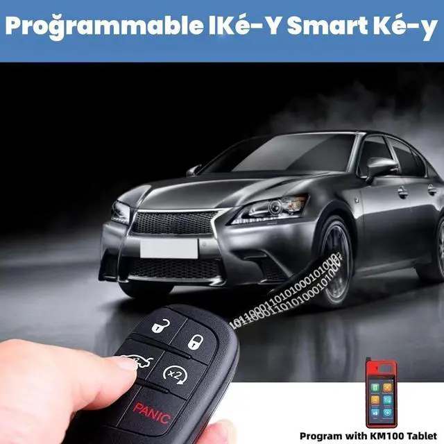 Alt view image 3 of 7 - Autel IK-y 5 Buttons Blank 2024 New K-y Fob prorammable Compatible with Vehicle Systems Using 315/415 MHz Ultra-Long Range OE-Quality For Chrysler-Dodge-style K-y Replacement Work with Autel KM100
