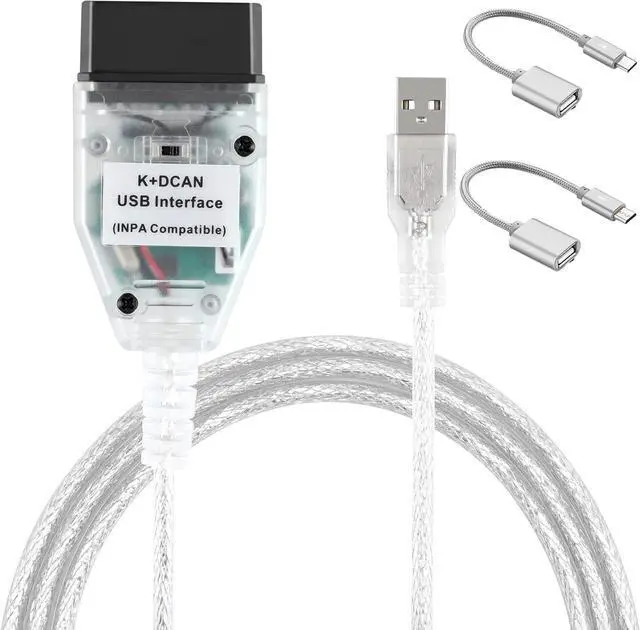 Main image of LZLRUN K+CAN K+DCAN Car Diagnostic Tool Cable OBD USB Interface for BMW with FT232RL NCS Coding Winkfp Tool32 Programing (with Switch)