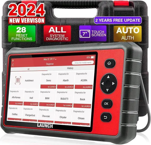 LAUNCH CRP909E OBD2 Scanner, 2024 Newest Full System Car Scanner with 28+Reset Functions, Power Balance, TPMS Reset, ABS Bleeding, Auto VIN