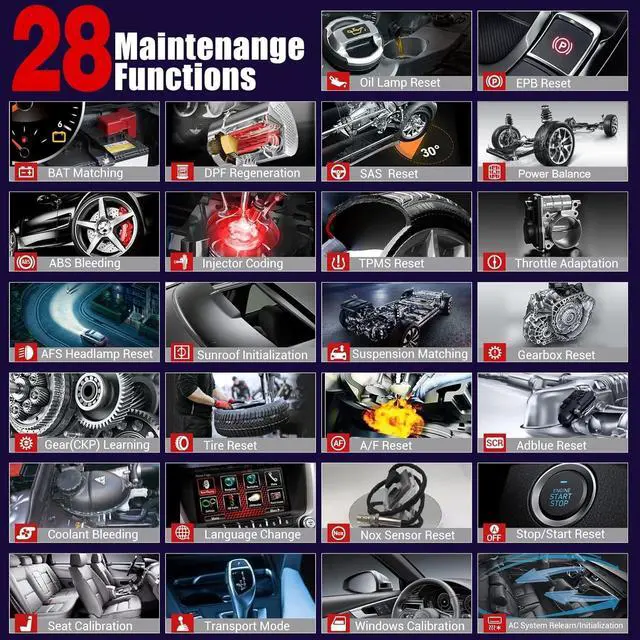 Alt view image 2 of 7 - LAUNCH CRP909E OBD2 Scanner, 2024 Newest Full System Car Scanner with 28+Reset Functions, Power Balance, TPMS Reset, ABS Bleeding, Auto VIN