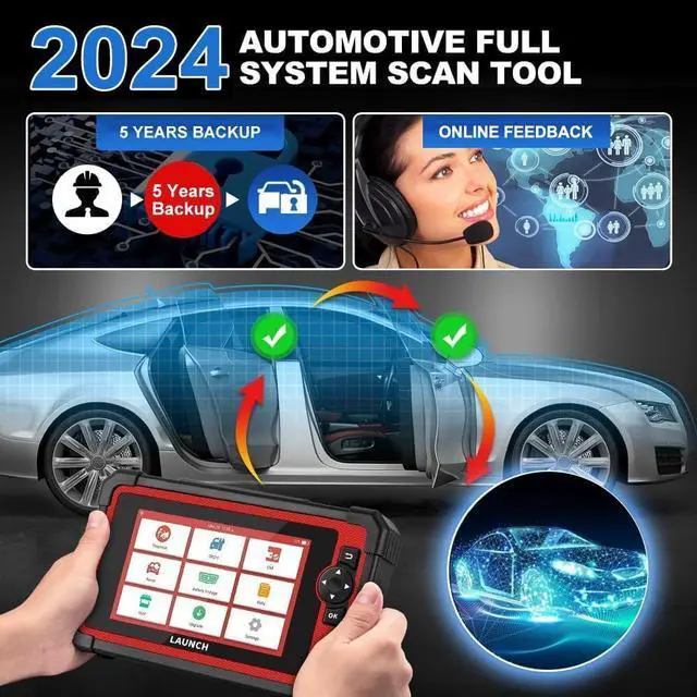 Alt view image 4 of 7 - LAUNCH CRP909E OBD2 Scanner, 2024 Newest Full System Car Scanner with 28+Reset Functions, Power Balance, TPMS Reset, ABS Bleeding, Auto VIN