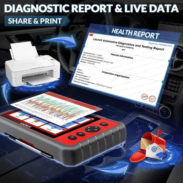 Alt view image 7 of 7 - LAUNCH CRP909E OBD2 Scanner, 2024 Newest Full System Car Scanner with 28+Reset Functions, Power Balance, TPMS Reset, ABS Bleeding, Auto VIN