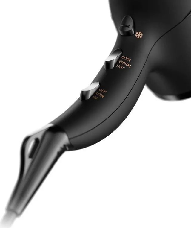 Alt view image 4 of 7 - Andis 80750 1875-Watt Tourmaline Ceramic Ionic Salon Hair Dryer with Diffuser, Fast Dry Low Noise Blow Dryer, Travel Hairdryer for Normal & Curly Hair, Soft Grip, Black