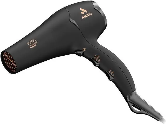 Alt view image 6 of 7 - Andis 80750 1875-Watt Tourmaline Ceramic Ionic Salon Hair Dryer with Diffuser, Fast Dry Low Noise Blow Dryer, Travel Hairdryer for Normal & Curly Hair, Soft Grip, Black