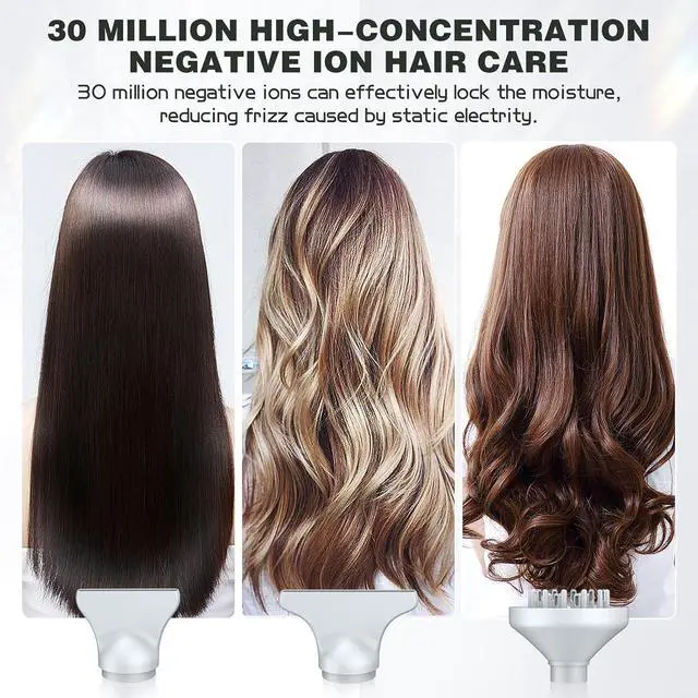 Alt view image 3 of 6 - slopehill Professional Hair Dryer with Diffuser, Ionic Hair Dryer,Lightweight Compact Powerful & Fast Salon Blow Dryer with High Speed Brushless Motor, Travel Hairdryer, Women & Men (Ceramic, Stone)