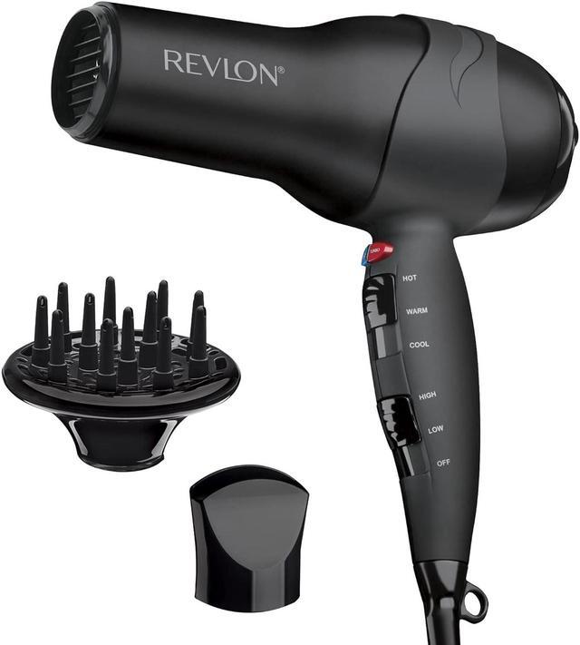 Main image of Revlon Turbo Hair Dryer | 1875 Watts of Maximum Shine, Fast Dry (Black)