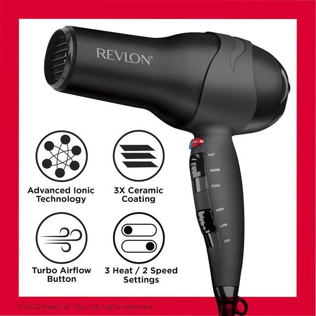 Alt view image 5 of 6 - Revlon Turbo Hair Dryer | 1875 Watts of Maximum Shine, Fast Dry (Black)