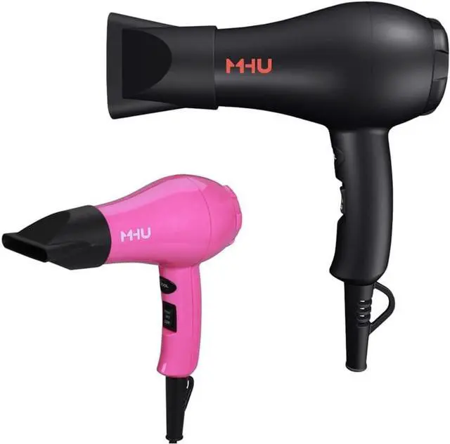 Main image of Travel Mini Hair Dryer Ceramic Ionic 1000 Watts Blow Dryer for RV Lightweight 2 Speed Settings with a Concentrator, Black