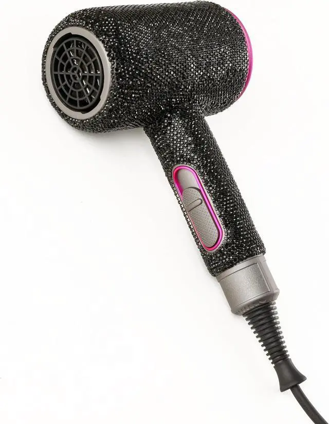 Main image of Ionic Hair Dryer, Frizz Free Fast Dryer with Diffuser, 1800W Professional Ionic Hair Blow Dryer with 3 Heat/2 Speed, 3 Temperature & 2 Wind Speed for Women and Men (Black)