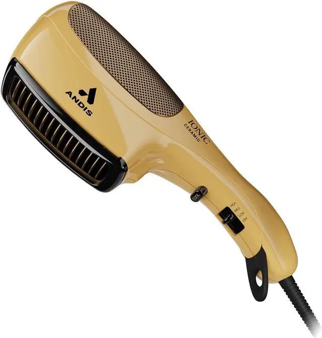 Main image of Andis 82125 1875-Watt Tourmaline Ceramic Ionic Styling Hair Dryer, Styling Hair Dryer with Ionic Frizz-Free Technology, No Heat Damage, Lightweight Hairdryer for Normal & Curly Hair - Gold