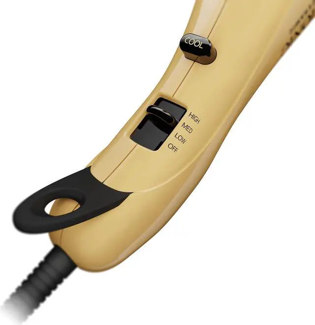 Alt view image 3 of 7 - Andis 82125 1875-Watt Tourmaline Ceramic Ionic Styling Hair Dryer, Styling Hair Dryer with Ionic Frizz-Free Technology, No Heat Damage, Lightweight Hairdryer for Normal & Curly Hair - Gold