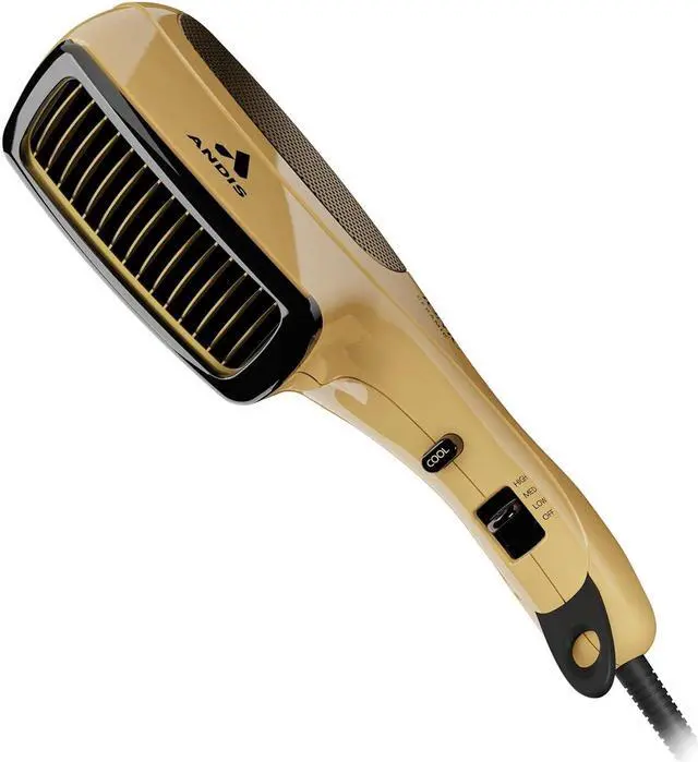 Alt view image 4 of 7 - Andis 82125 1875-Watt Tourmaline Ceramic Ionic Styling Hair Dryer, Styling Hair Dryer with Ionic Frizz-Free Technology, No Heat Damage, Lightweight Hairdryer for Normal & Curly Hair - Gold