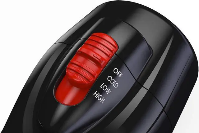 Alt view image 4 of 7 - RED by Kiss Handle-Less 2200W Ceramic Tourmaline Hair Dryer, 3 Heat Settings, Pro Blow Dryer with Comb Attachment, Ionic for Frizz-Free Shine, Detangler & Straightening for 4C