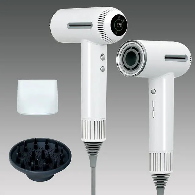 Main image of Hair Dryer,7 Temps&31 Modes.Intelligent Temperature Control,LCD Display,Self-Cleaning Mode,Facial Care Mode.1600W RPM Ionic Blow Dryer.Low Noise Thermo-Control Hair Dryer with Diffuser and Nozzle