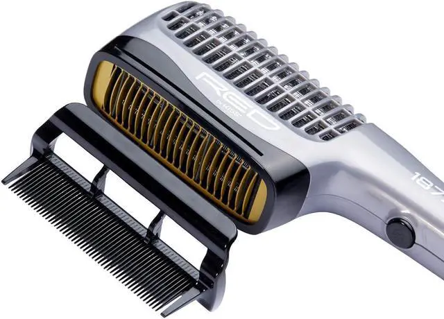 Alt view image 4 of 7 - RED by KISS 1875 Ceramic Ionic Hair Styler with Detangler Pik, Professional Quick Blow Dry Comb, 4 Heat/Speed Settings, Cool Shot Button, Ideal for Curling & Straightening