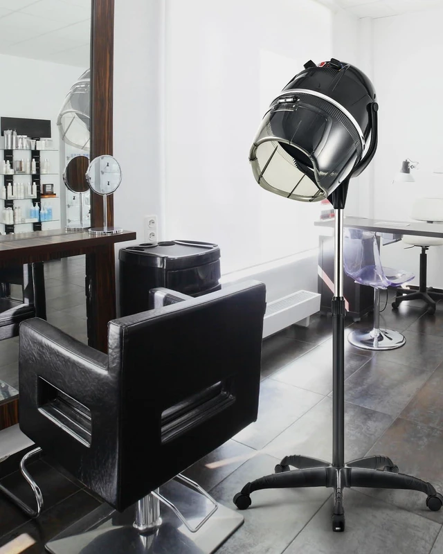 Alt view image 7 of 7 - CO-Z 1300W Black Hooded Hair Dryer with Stand, Adjustable Height, 360 Swivel, Wheels, Temperature Timer, Safe Use