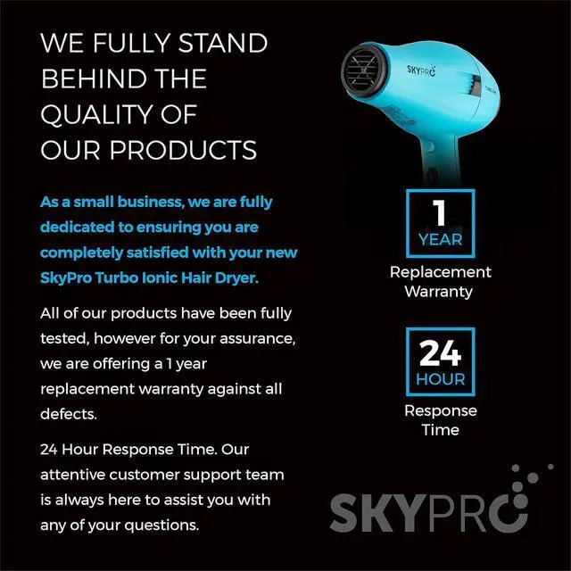 Alt view image 7 of 7 - Turbo Ionic Blow Dryer with Attachments | Quiet & Powerful Professional Blow Dryer with Anti Frizz Technology | Tourmaline Hair Dryer with Infrared Heat |Short Barrel Travel Hair Dryer with Diffuser