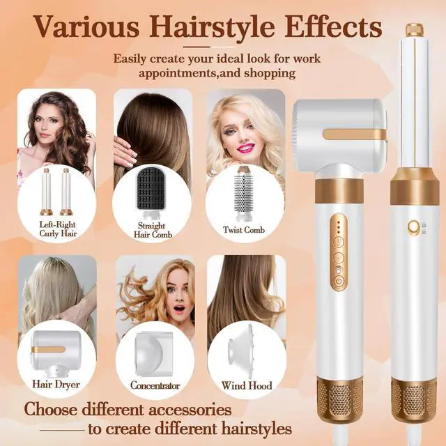 Alt view image 5 of 7 - Hair Dryer Styler 7 in 1 High Speed Brushless Motor Blow Dryer