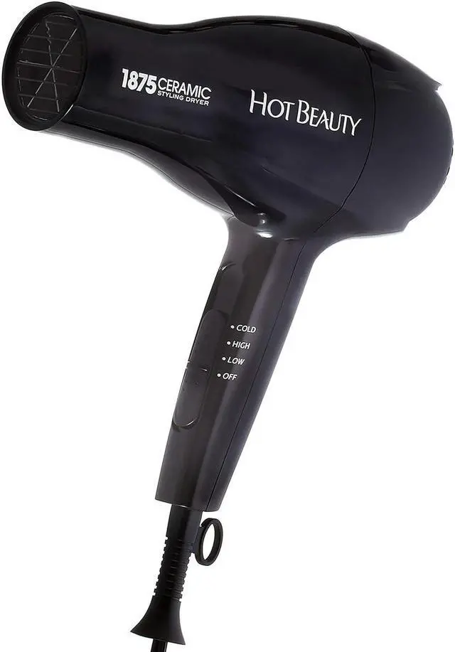 Alt view image 2 of 6 - 1875 Ceramic Styler Hair Styling Blow Dryer 2 Attachments Included Lightweight and Fast Dry Multi Heat Speed Setting Perfect Size for Home or Travel