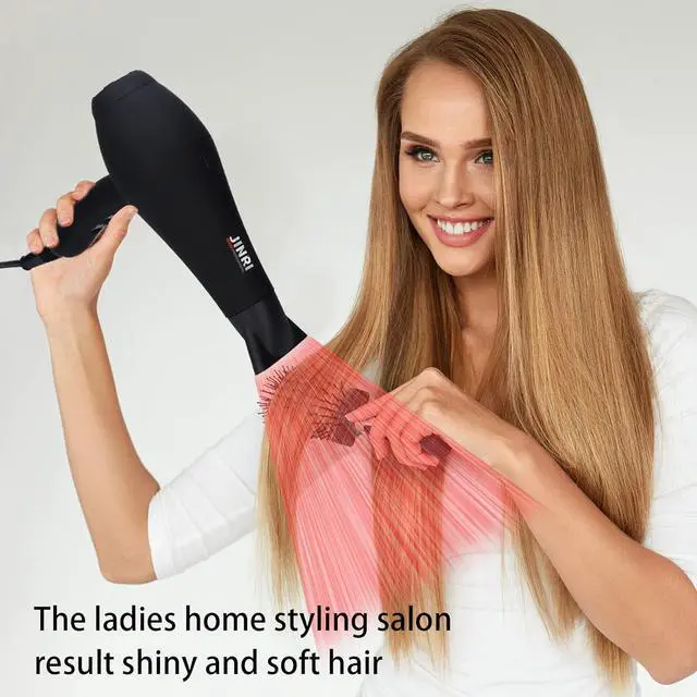 Alt view image 4 of 7 - Professional Salon Grade Hair Dryer 1875W, Powerful Fast Drying Pro Negative Ionic & Infrared Blow Dryer, Low Noise Blow Dryer with Diffuser, Concentrator, Comb, 2 Speed & 3 Heat Settings