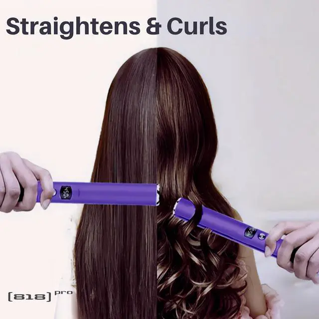 Alt view image 2 of 7 - 818 Pro Salon Hair Dryer and Straightener Set | 110000 RPM High Speed Ionic Ultralight XCell Blow Dryer with Diffuser | Titanium Hair Straightener and Curler 2in1 | Detachable Power Cord 9 ft