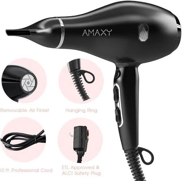 Alt view image 6 of 7 - (2nd Gen) REAL INFRARED LIGHT Professional Salon Hair Dryer with Patented Ceramic Honeycomb for Fast Drying, No Heat Damage, Prevent Hair Loss, Frizz Free, More Volume & More Shine