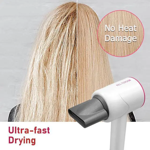 Alt view image 6 of 7 - Hair Dryer,Negative Ionic Blow Dryer with Diffuser,110,000 RPM High-Speed Brushless Motor Thermo-Control Hairdryer with 5 Magnetic Nozzles,Low Noise,Perfect for Home,Travel(White)
