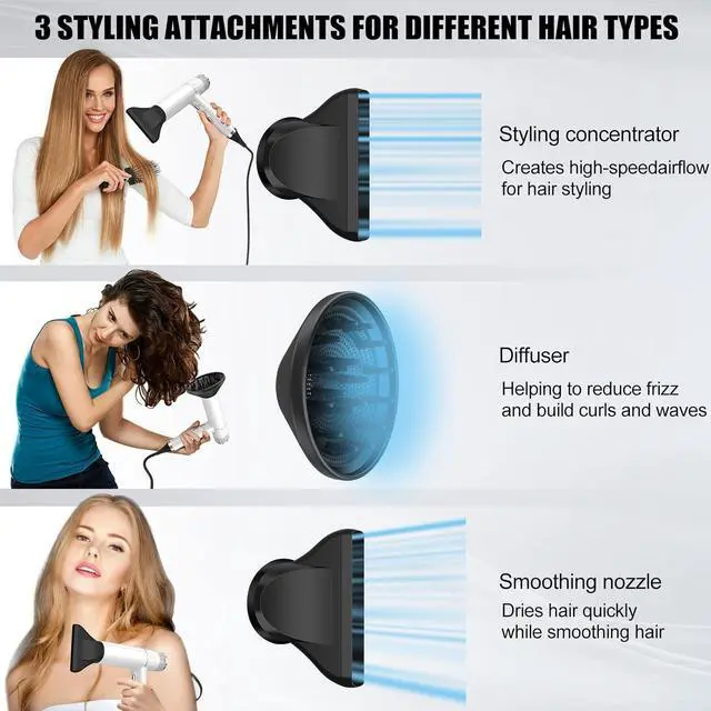 Alt view image 3 of 6 - Hair Dryer with Unique Brushless Motor | ligent Fault Diagnosis | Innovative Microfilter | Oxy Active Technology | Led Display (White)