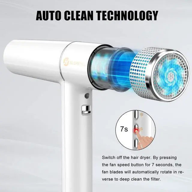 Alt view image 5 of 6 - Hair Dryer with Unique Brushless Motor | ligent Fault Diagnosis | Innovative Microfilter | Oxy Active Technology | Led Display (White)